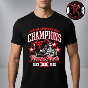 Texas Tech Red Raiders Helmet Champion Tee Football 2025 Big 12 Conference Champions Unisex T-Shirt