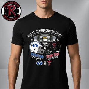 Texas Tech Red Raiders vs Brigham Cougars Big 12 Championship Game 2025 At AT And T Stadium Arlington Texas Helmet Unisex T-Shirt