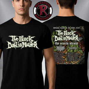 The Black Dahlia Murder Spring Fling US Tour 2026 Schedule Tour Dates Unisex T-Shirt Two Sided