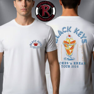 The Black Keys Peach Ice Cream Tour Peaches N Kream World Tour 2026 Unisex T-Shirt Two Sided