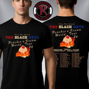 The Black Keys Peaches N Kream World Tour 2026 Schedule Tour Dates Unisex T-Shirt Two Sided