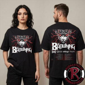 The Browning Burn This World Evolved USA V2 Schedule Tour Dates Unisex T-Shirt Two Sided