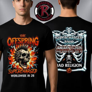 The Offspring Supercharged Worldwide In 26 Event Tee At Grand Sierra Resort and Casino Reno NV On January 17 2026 Unisex T-Shirt Two Sided