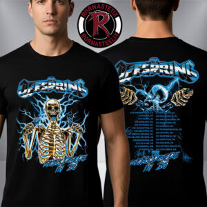 The Offspring Supercharged Worldwide in 26 Spark Plug Skeleton 2026 Tour Schedule Venue Dates Unisex T-Shirt Two Sided