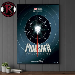 The Punisher One Last Kill Official Poster Now Streaming Marvel Television Disney Plus Poster Canvas Decor