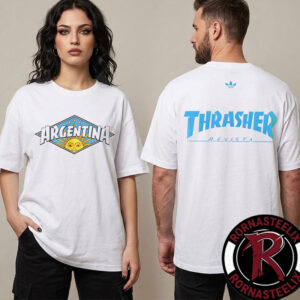 Thrasher Adidas x Argentina Collab Revista Unisex T Shirt Two Sided