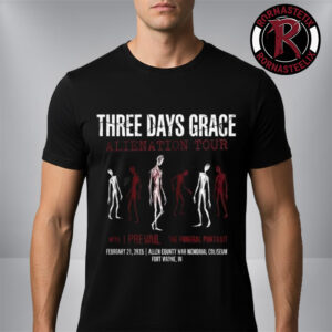 Three Days Grace Alienation Tour 2026 Venue Tee At Allen County War Memorial Coliseum Fort Wayne On February 21 2026 Unisex T-Shirt