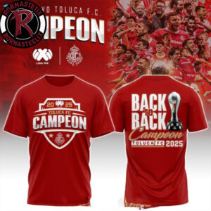 Toluca FC Campeones Champions Liga MX 2025 Back To Back Unisex T-Shirt