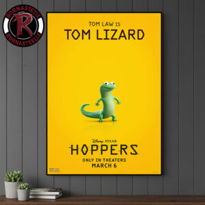 Tom Law Is Tom Lizard Character Poster For Hoppers Only In Theaters March 6 2026 Poster Canvas Decor