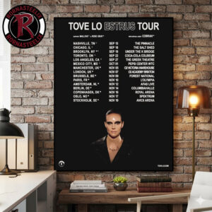 Tove Lo Estrus Tour 2026 Schedule Tour Dates Poster Canvas Decor