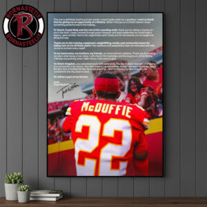 Trent McDuffie Kansas City Chiefs Player Says Goodbye Poster Canvas Decor