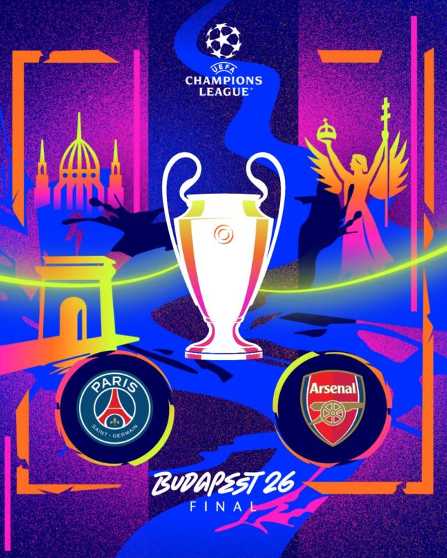 UEFA 2026 Champions League Final Arsenal vs Paris Saint Germain Budapest
