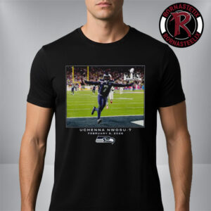 Uchenna Nwosu Seattle Seahawks NFL Flash Features Super Bowl LX February 8 2026 Unisex T-Shirt
