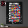 UCLA Bruins Football NCAA 2026 Regular Season Schedule Poster Canvas Decor