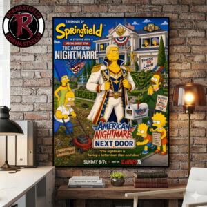 WWE x The Simpsons American Nightmare Next Door Treehouse Of Springfield Episode 004 Cody Rhodes On Disney Plus Poster Canvas Decor