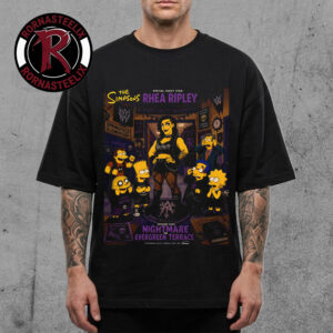 WWE x The Simpsons Nightmare On Evergreen Terrace Episode 003 Rhea Ripley On Disney Plus Unisex T-Shirt