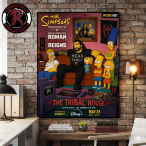 WWE x The Simpsons The Tribal House Episode 001 On May 26 2026 Disney Plus Poster Canvas Decor