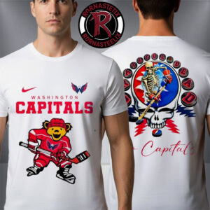 Washington Capitals x Grateful Dead Deadhead Mascot Unisex T-Shirt Two Sided
