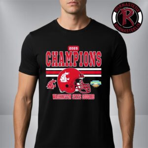 Washington State Cougars Champions Famous Idaho Potato Bowl 2025 Helmet Unisex T-Shirt