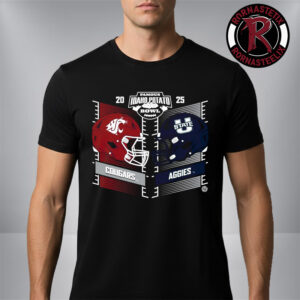 Washington State Cougars vs Utah State Aggies Helmet Tee Bowl Famous Idaho Potato 2025 On December 22 2025 Unisex T-Shirt