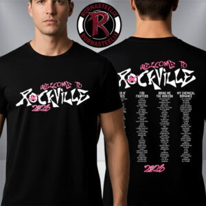 Welcome To Rockville 2026 Festival At Daytona Beach FL On May 7-10 2026 Merchandise Pink Star Lineup Headliner Unisex T-Shirt Two Sided