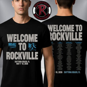 Welcome To Rockville 2026 Festival Merchandise Blue Stage Headliner At Daytona Beach FL On May 7 10 2026 Unisex T Shirt Two Sided