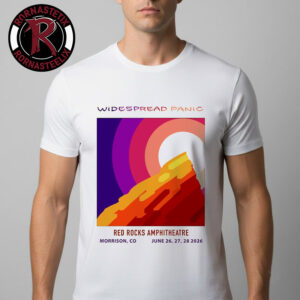 Widespread Panic Venue Poster Three Nights At Red Rocks Amphitheatre On June 26 27 28 2026 Morrison CO Unisex T-Shirt