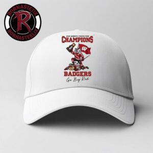 Wisconsin Badgers 2026 NCAA Women?s Ice Hockey Frozen Four National Champions Mascot Go Big Red Hat Cap