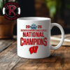 Wisconsin Badgers 2026 NCAA Women’s Ice Hockey Frozen Four National Champions Mascot Go Big Red Mug Cup