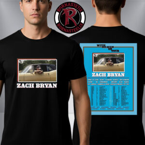 Zach Bryan With Heaven On Tour 2026 Schedule Cities Tour Dates Unisex T-Shirt Two Sided