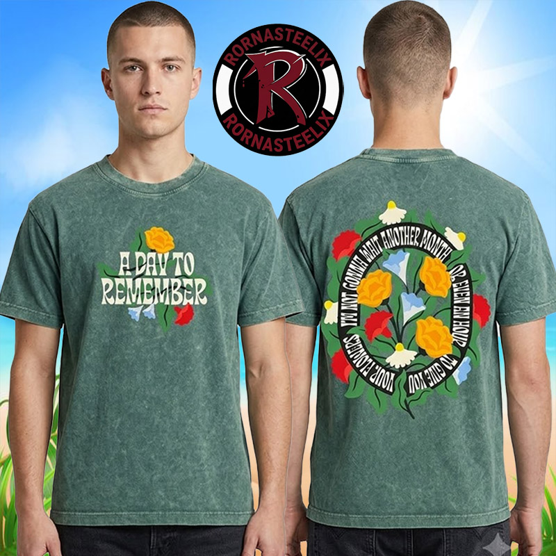 A Day To Remember Summer Collection 2026 Your Flowers Excluisve Merchandise Unisex Washed T Shirt A Day To Remember Summer Collection 2026 Your Flowers Excluisve Merchandise Unisex Washed T Shirt