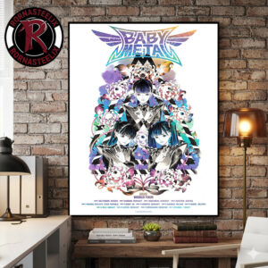 Babymetal World Tour 2026 Merch Poster Schedule Tour Dates Poster Canvas Decor