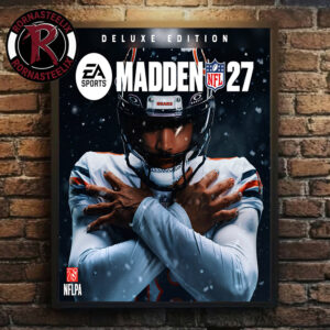 Caleb Williams Chicago Bears The Iceman NFL Madden 27 Deluxe Edition Cover Poster Canvas Decor