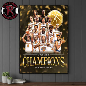 Celebrates New York Knicks Champions NBA Finals 2025 2026 Poster Canvas Decor