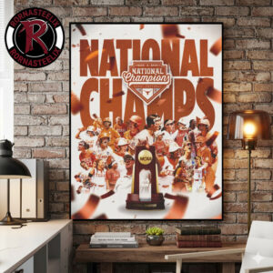 Congrats Texas Longhorns Women’s Softball NCAA 2026 National Champions Back To Back Poster Canvas Decor