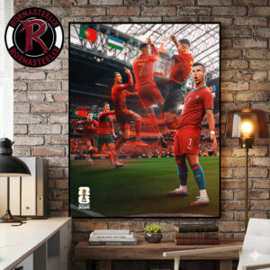 Cristiano Ronaldo Portugal Frist Man Score At Six Time FIFA World Cup 2026 Poster Canvas Decor