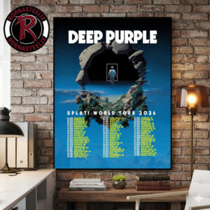 Deep Purple SPLAT World Tour 2026 Schedule Tour Dates Poster Canvas Decor