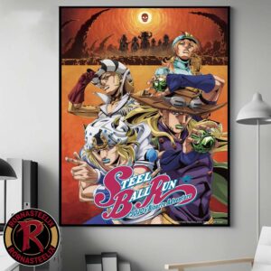 First Poster For The 2nd Stage Of JoJo’s Bizarre Adventure Steel Ball Run Gift For Fan Home Decor Poster Canvas