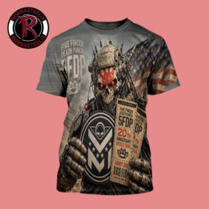 Five Finger Death Punch 20th Anniversary World Tour 2026 All Over Print Shirt