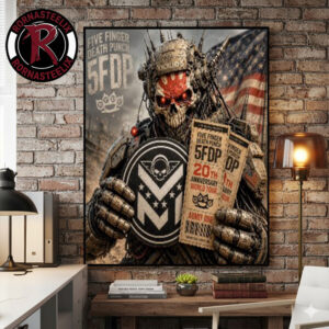Five Finger Death Punch 20th Anniversary World Tour 2026 Poster Canvas Decor