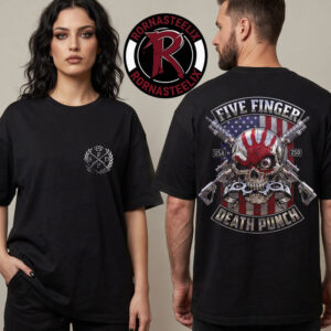 Five Finger Death Punch Happy 250 Birthday America Exclusive Merch July 4th Skull Unisex T Shirt Two Sided