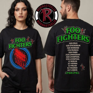 Foo Fighters Oslo Merchandise Unity Arena On June 10 2026 Exclusive Tee Schedule Tour Dates Unisex T Shirt Two Sided