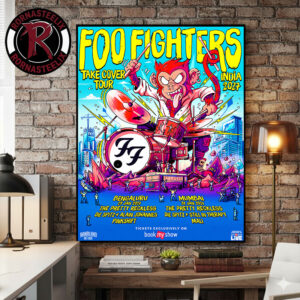 Foo Fighters Take Cover Tour India 2027 Bengaluru and Mumbai On January 29 And 31 2027 Poster Canvas Decor
