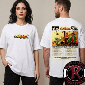 Gorillaz The Mountain Tour Summer 2026 Schedule Tour Dates Unisex T Shirt Two Sided