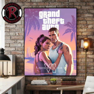 Grand Theft Auto VI Releases On November 19 2026 Poster Canvas Decor