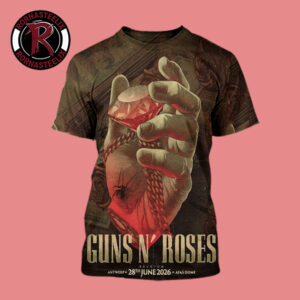 Guns N Roses Belgium 2026 Venue Poster At AFAS Dome In Antwerp Belgium On June 28 2026 Reunite After 16 Years All Over Print Shirt