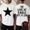 Kanye West 2026 Event Tee Live At Riyadh Air Metropolitano In Madrid Spain On July 30 2026 Two Sides Tee