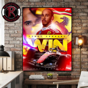 Lewis Hamilton Scuderia Ferrari F1 Team Win Barcelona Grand Prix 2026 Poster Canvas Decor