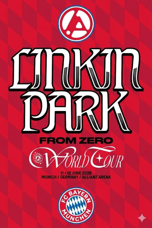Linkin Park x Bayern Munchen Event Limited Poster At Allianz Arena On June 11 12 2026 Munich Germany
