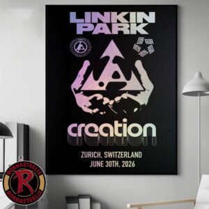 Linkin Park x Creation Zurich Switzerland From Zero World Tour 2026 For Stadion Letzigrund June 30th 2026 Poster Canvas